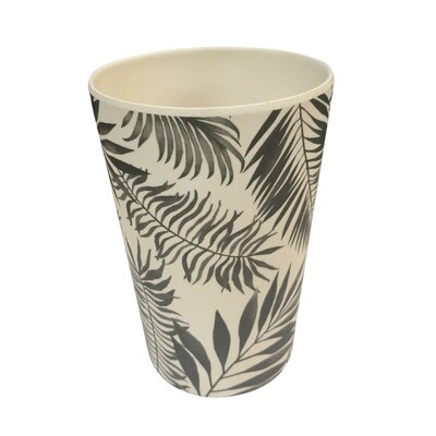 Bamboo Fibre Leafy Design Cups 14cm Pk 4