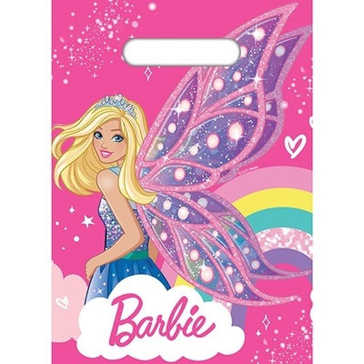Barbie Plastic Party Loot Bags (Pk 8)