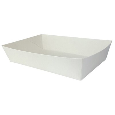 Eco Friendly White Food Trays 21x13cm Pk 8