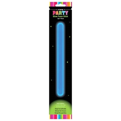 Blue Glow Foam Stick 27cm (Pk 1)