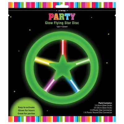 Glow Stick Flying Disc Frisbee Kit (Pk 1)