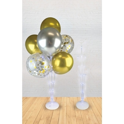 White LED Light Up 7 Balloon Tree Stand 74cm