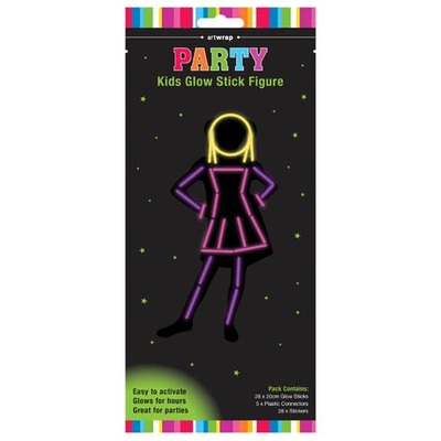 Kids Girl Glow Stick Figure Set (61 Pieces)