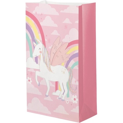 Unicorn Paper Party Loot Bags (Pk 8)