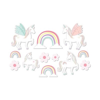 Unicorn Party Cutouts Wall Decorations Pk 12