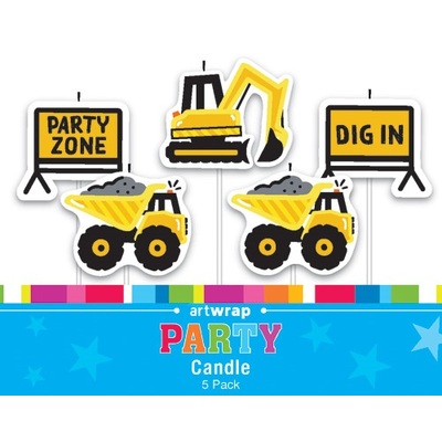 Construction Party Cake Candles (Pk 5)