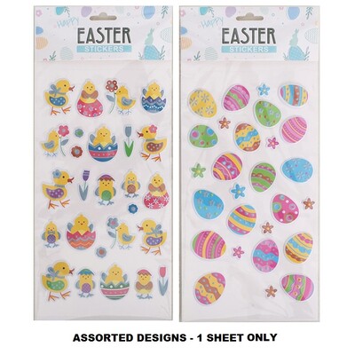 Easter Puffy Stickers 1 Sheet Assorted
