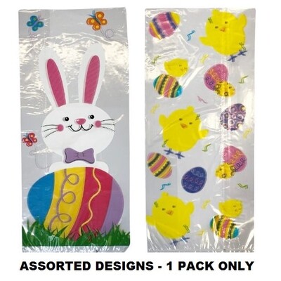 Easter Cello Loot Bags with Ties Pk 20 Assorted Designs
