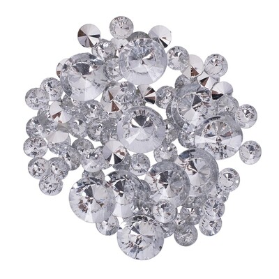 Clear Diamantes Gems Table Scatters Mixed Size 20g