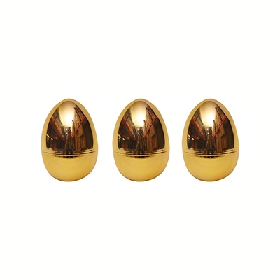 Metallic Gold Fillable Plastic Easter Eggs (Pk 3)