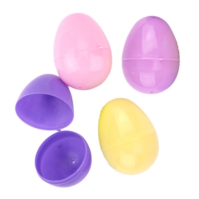 Mixed Colour Fillable Plastic Easter Eggs (Pk 8)