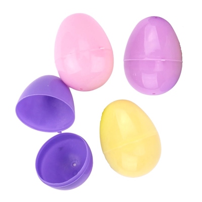 Mixed Colour Fillable Plastic Easter Eggs (Pk 8)