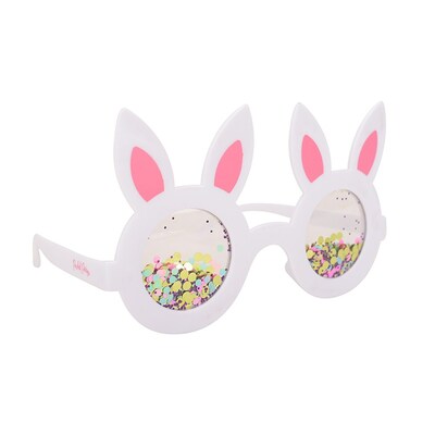 Novelty Easter Bunny Glasses with Confetti Lenses