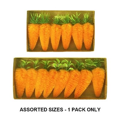 Chenille Easter Carrot Decorations Assorted Sizes