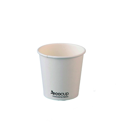 White EcoCup Smooth 60mm Single Wall 4oz 118ml Coffee Cup (Pk 50)