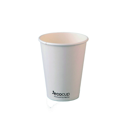 White EcoCup Smooth 90mm Single Wall 12oz 354ml Coffee Cup (Pk 50)