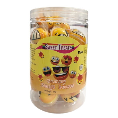 Gummy Emoji Bursts Lollies 300g