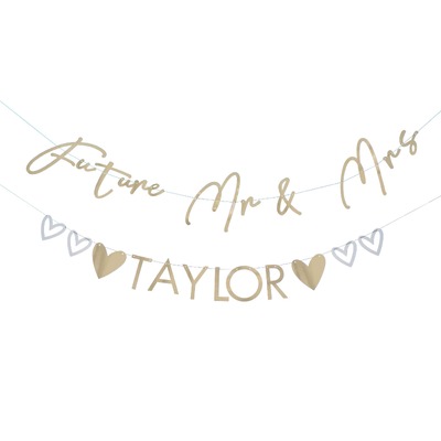 Ginger Ray Customisable Engagement Bunting Banner