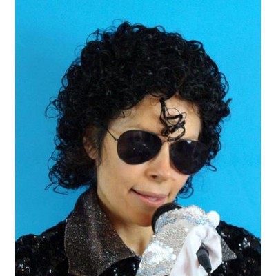 Michael Jackson 80's Wig (Short Curly Black) Pk 1 (Wig Only)