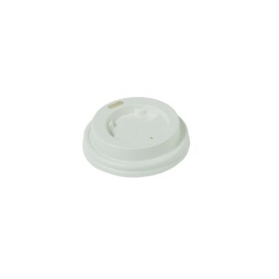 White Flat Lid for 60mm 4oz Eco Coffee Cups (Pk 50)