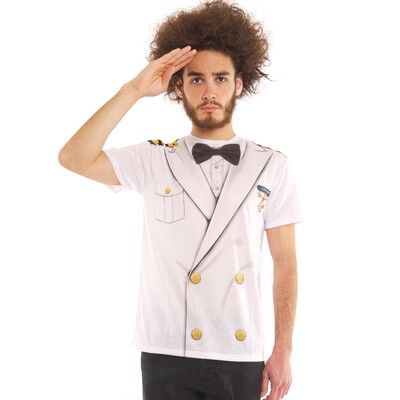 Men's Captain Faux Real Shirt (X Large) Pk 1