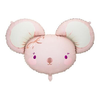 Pink Mouse Head Foil Supershape Balloon 75cm | Cute Character Balloon