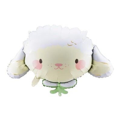 Sheep Lamb Face Foil Supershape Balloon 67cm | Farmyard Party Decoration