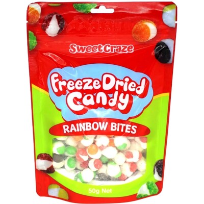 Freeze Dried Rainbow Bites Lollies Candy 50g