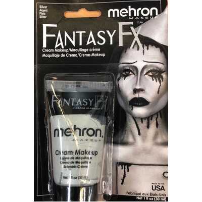 Mehron Fantasy FX Silver Makeup Face Paint (30ml) Pk 1