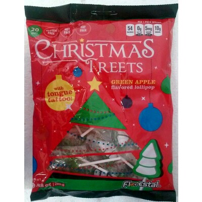 Christmas Tree Pop Lollipops with Tongue Tattoo (280g)