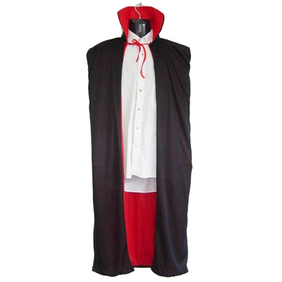 Adult Black and Red Reversible Vampire Cape (1.2m)
