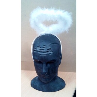 White Feather Angel Halo on Headband Pk 1