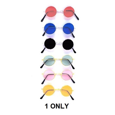 Round Hippie John Lennon Glasses Assorted Colours (Pk 1)