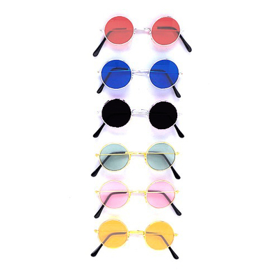 Round Hippie John Lennon Glasses Assorted Colours (Pk 6)