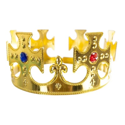 Gold Plastic Crown with Jewels