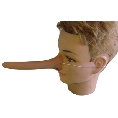Long Pinocchio Nose on Elastic (Pk 1)