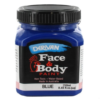 Blue Face and Body Paint 250ml Pk 1 