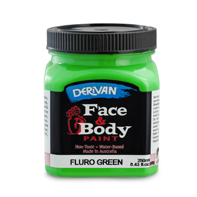 Fluoro Green Face and Body Paint (250ml Jar) Pk 1 