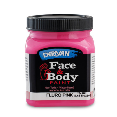 Fluoro Pink Face and Body Paint (250ml Jar) Pk 1 