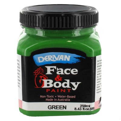 Green Face and Body Paint 250ml Pk 1 