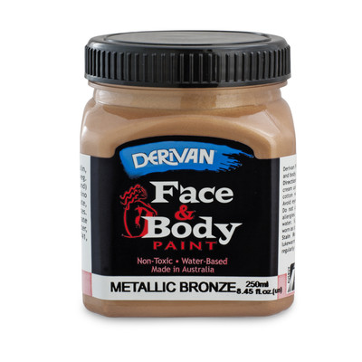 Metallic Bronze Face and Body Paint (250ml Jar) Pk 1 