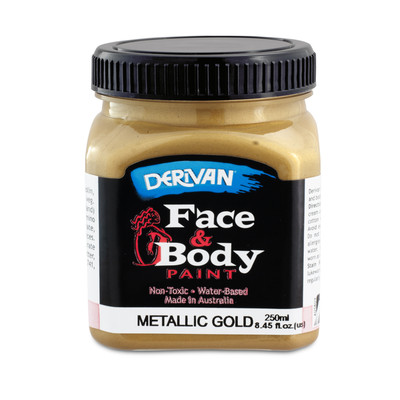 Metallic Gold Face and Body Paint (250ml Jar) Pk 1 