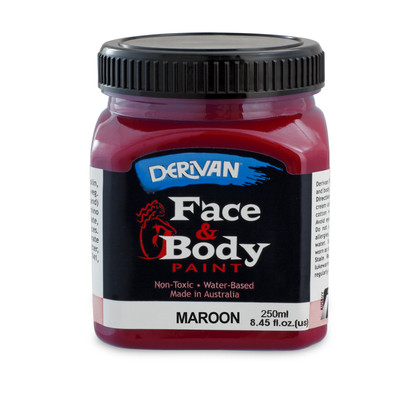Maroon Face and Body Paint (250ml Jar) Pk 1 