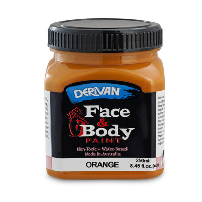 Orange Face and Body Paint 250ml Pk 1 
