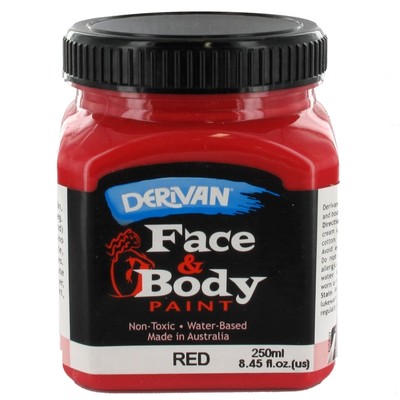 Red Face and Body Paint 250ml Pk 1 