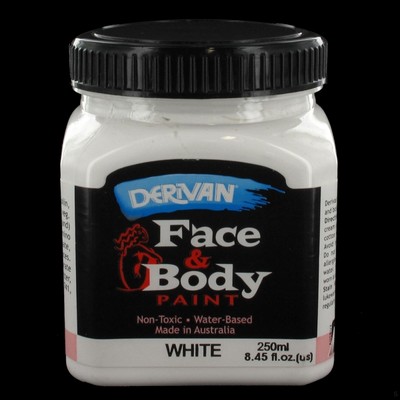 White Face and Body Paint 250ml Pk 1 