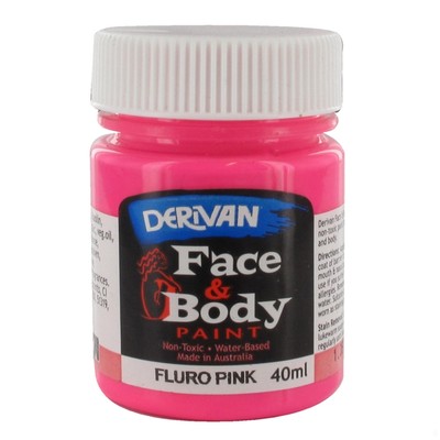 Fluro Pink Face Paint 40ml Pk 1 