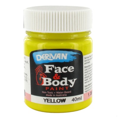 Yellow Face Paint 40ml Pk 1 