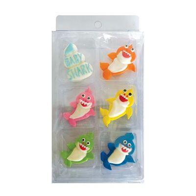 Baby Shark Edible Icing Decoration (Pk 6)