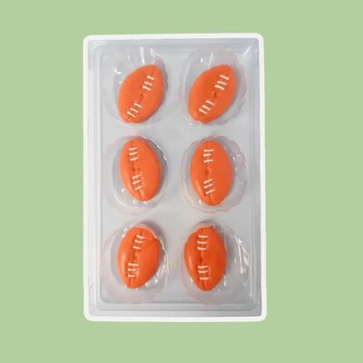 Football Edible Icing Sugar Cake Decorations 6 Pack | Gluten Free